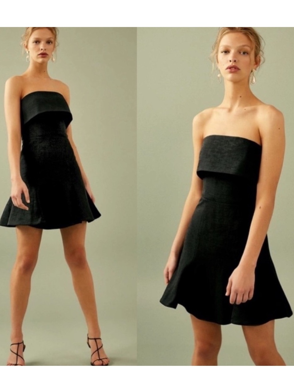 C/MEO Collective Black Apex Strapless Mini Dress NWT Size Medium